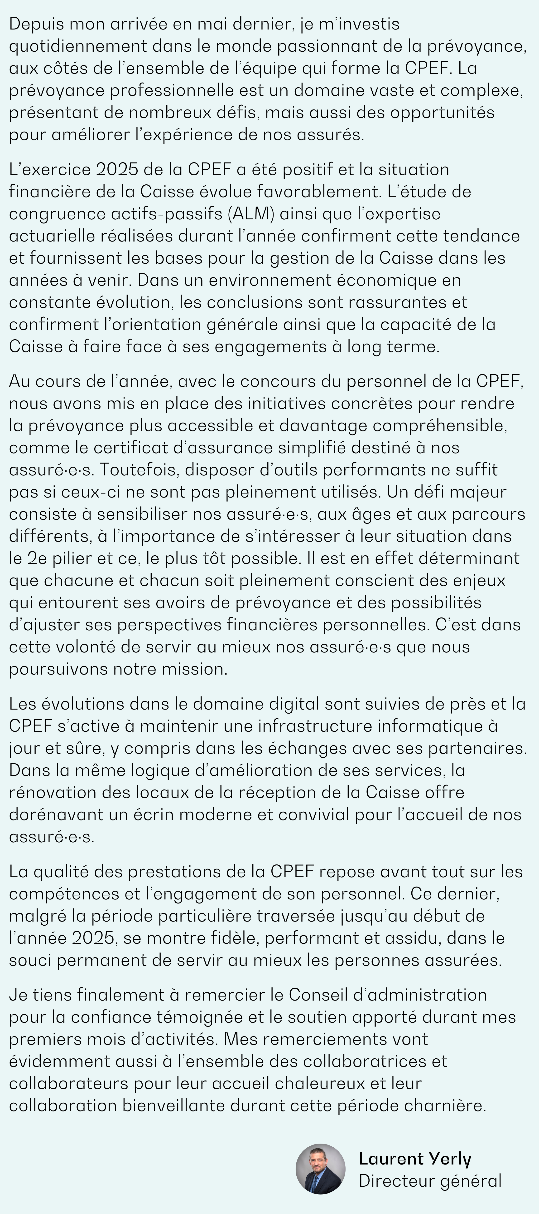 Message Directeur